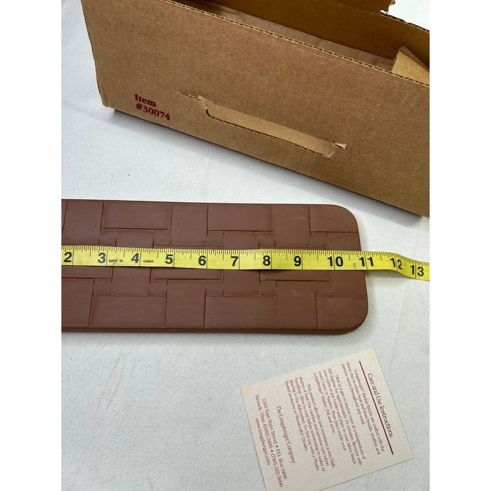 Longaberger Pottery Bread Warmer Brick Red Rectangle Oven Safe NIB
